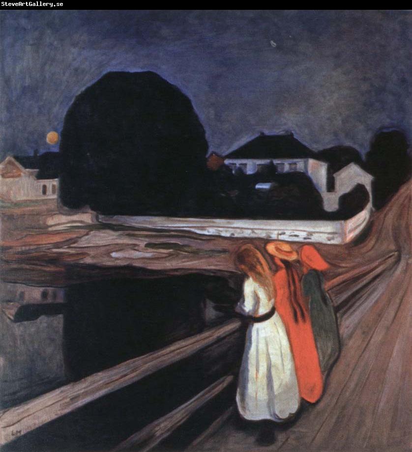 Edvard Munch girls on the jetty